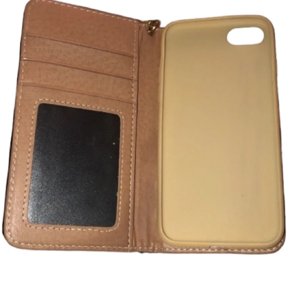 Black Patent Leather LV floral IPhone 6,7,8 magnetic clasp wristlet strap card